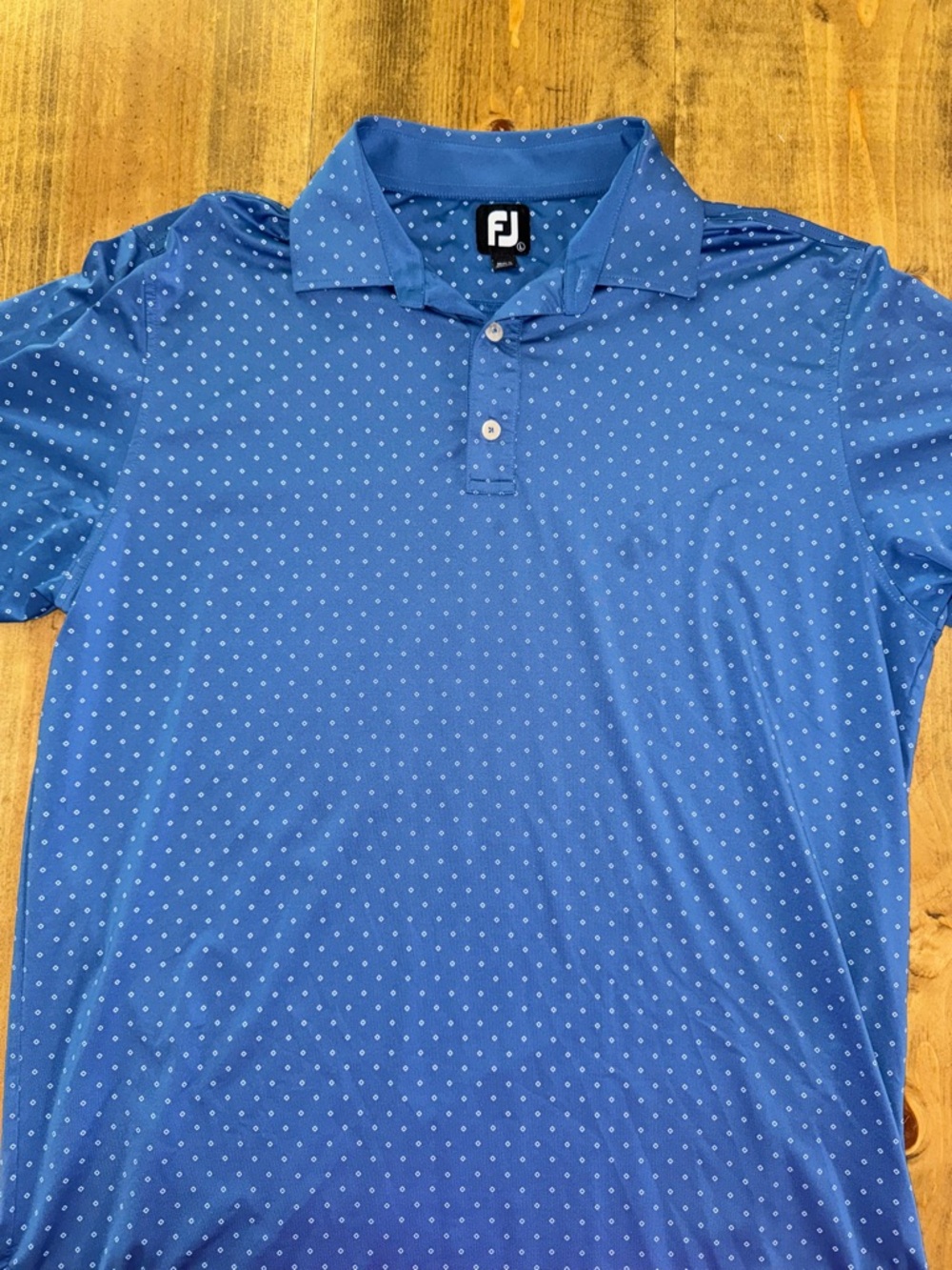 FootJoy Men's Light Blue Micro Dot Golf Polo
